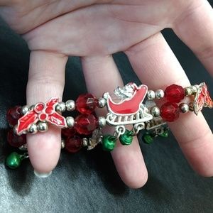 ***Final Sale*** Christmas beaded charm bracelet
